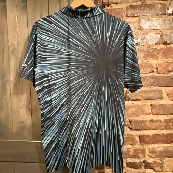 Shank It Golf Men’s Size XL May The Course Be with You Star Galaxy Blue Shirt - Picture 6 of 9
